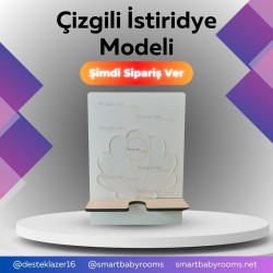 7cm Çizgili İstiridye Şeffaf Pleksi 50li Paket