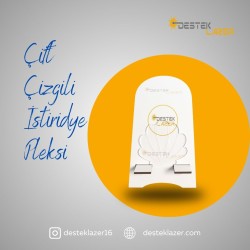 7cm Çift Çizgili İstiridye Şeffaf Pleksi 50li Paket