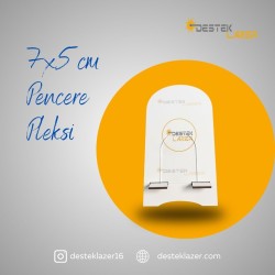 7x5cm Pencere Modeli Şeffaf Pleksi 500lü Paket