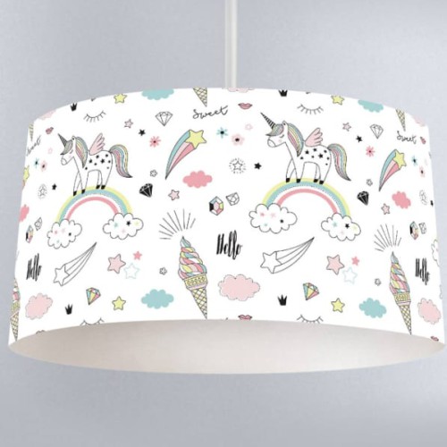 Desenli Unicorn Sarkıt Avize