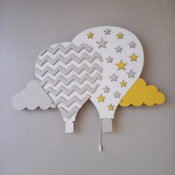 Çizgili Çift Balon Led Aydınlatma