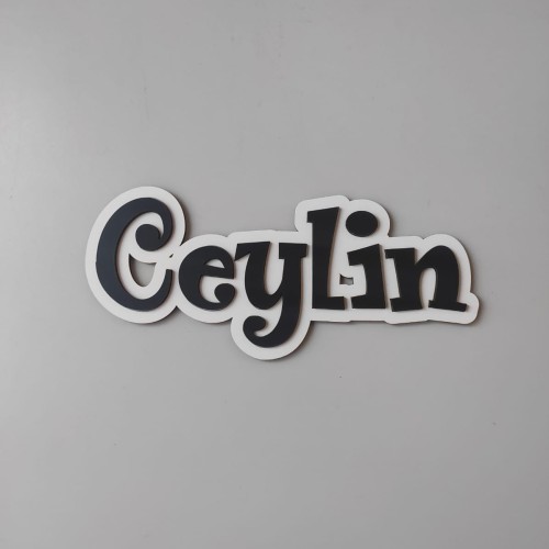 İsim Siyah Ahşap