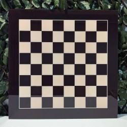 Bordo Pleksi Kaplama Satranç Zemini (44x44cm-UV Baskı)