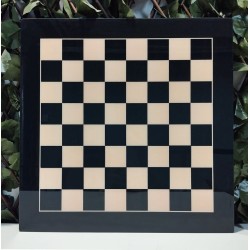 Siyah Pleksi Kaplama Satranç Zemini (54x54cm-UV Baskı)