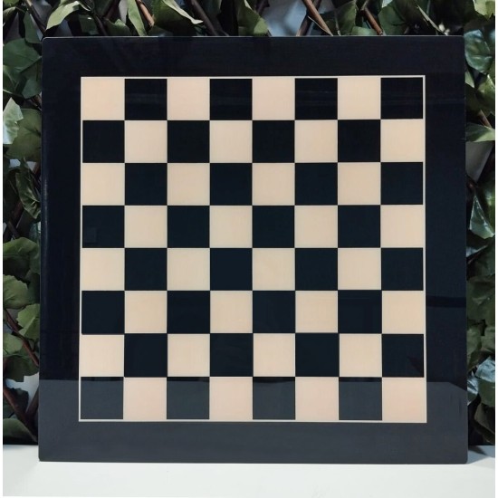 Siyah Pleksi Kaplama Satranç Zemini (44x44cm-UV Baskı)