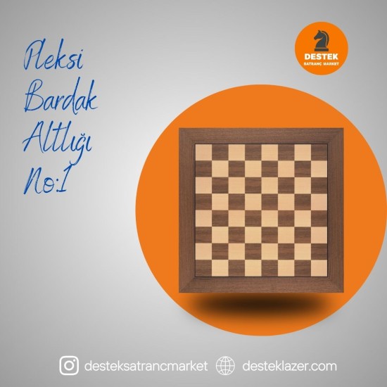 3'lü set Pleksi Bardak Altlığı No:1 