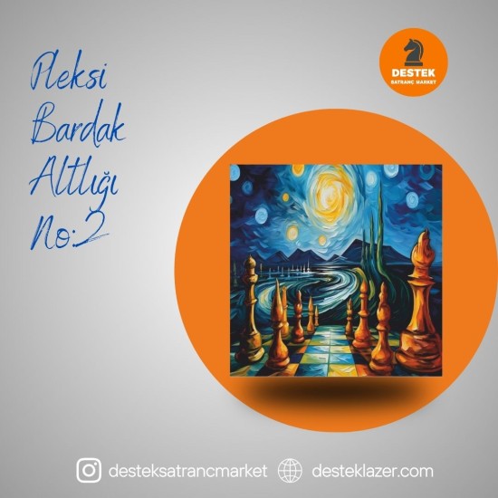 3'lü set Pleksi Bardak Altlığı No:2