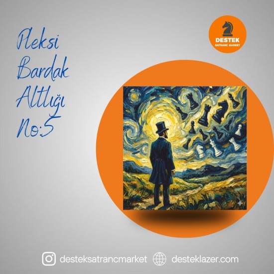 3'lü set Pleksi Bardak Altlığı No:5