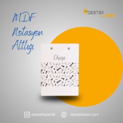 MDF Notasyon Altlığı Chess Siyah Desenli