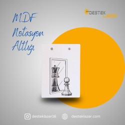 MDF Notasyon Altlığı Piyon Ayna Desenli