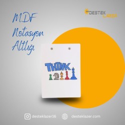 MDF Notasyon Altlığı Think Desenli