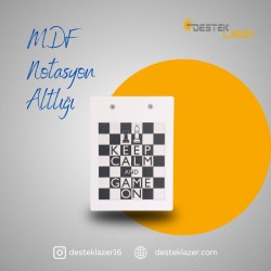 MDF Notasyon Altlığı Keep Calm Desenli