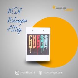 MDF Notasyon Altlığı Chess Renkli Desenli