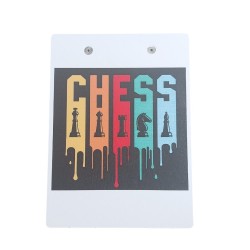 MDF Notasyon Altlığı Chess Renkli Desenli