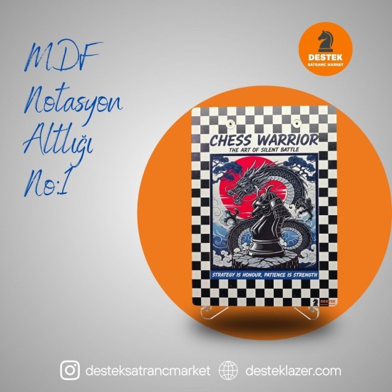 MDF Notasyon Altlığı Chess Warrior Desenli No:1
