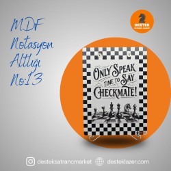 MDF Notasyon Altlığı Checkmate Desenli No:13