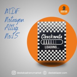 MDF Notasyon Altlığı Checkmate Desenli No:15