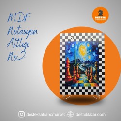 MDF Notasyon Altlığı Yıldızlı Geceler Desenli No:2