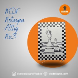 MDF Notasyon Altlığı Piyon-Şah Desenli No:3