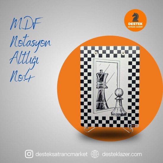 MDF Notasyon Altlığı Piyon-VezirDesenli No:4