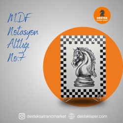 MDF Notasyon Altlığı At Desenli No:7