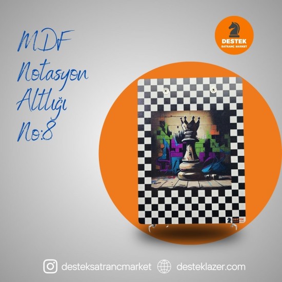 MDF Notasyon Altlığı Vezir Desenli No:8