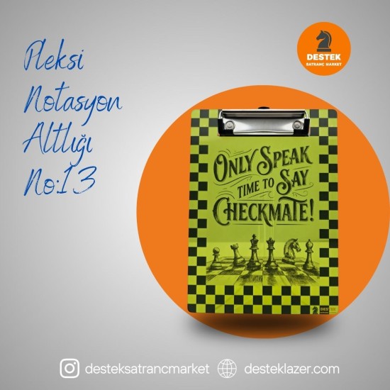 Neon Pleksi Notasyon Altlığı Checkmate Desenli No:13