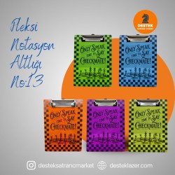 Neon Pleksi Notasyon Altlığı Checkmate Desenli No:13