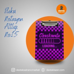 Neon Pleksi Notasyon Altlığı Checkmate Loading Desenli No:15