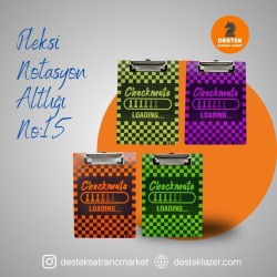 Neon Pleksi Notasyon Altlığı Checkmate Loading Desenli No:15
