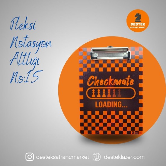 Neon Pleksi Notasyon Altlığı Checkmate Loading Desenli No:15