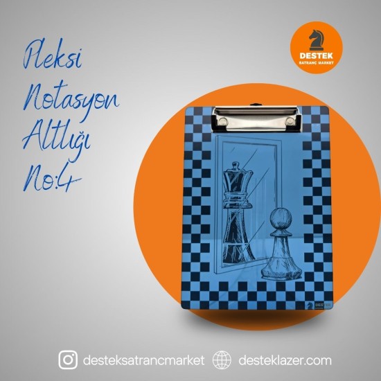 Neon Pleksi Notasyon Altlığı Piyon-Vezir Desenli No:4