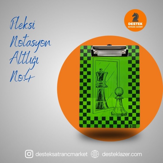 Neon Pleksi Notasyon Altlığı Piyon-Vezir Desenli No:4