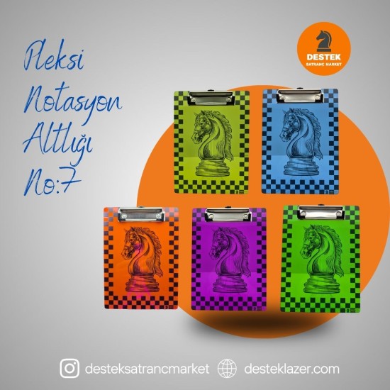 Neon Pleksi Notasyon Altlığı At Desenli No:7