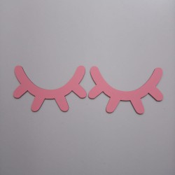 Kirpik Set Pembe Ahşap