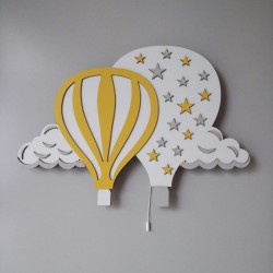 Sarı Yıldızlı Bulutlu Balon Led Aydınlatma