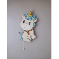 Sevimli Unicorn Mavi Led Aydınlatma
