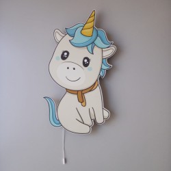 Sevimli Unicorn Mavi Led Aydınlatma