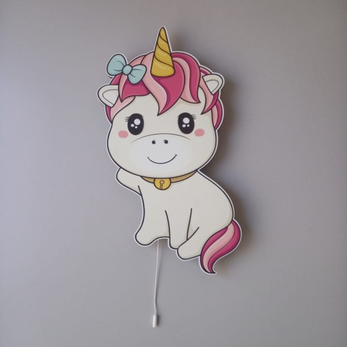 Sevimli Unicorn Pembe Led Aydınlatma