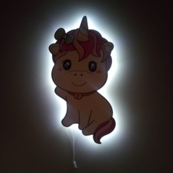 Sevimli Unicorn Pembe Led Aydınlatma