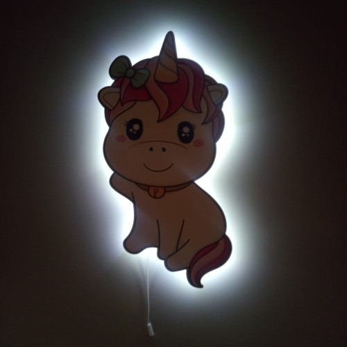 Sevimli Unicorn Pembe Led Aydınlatma